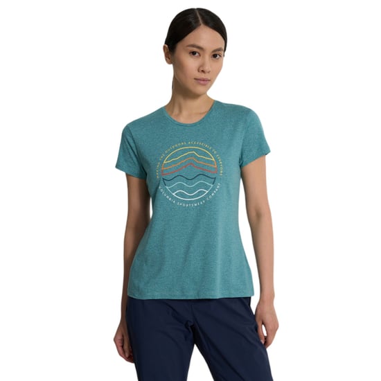 Columbia Womens/Ladies Sloan Ridge Graphic Print T-Shirt (Teal) - Image 3
