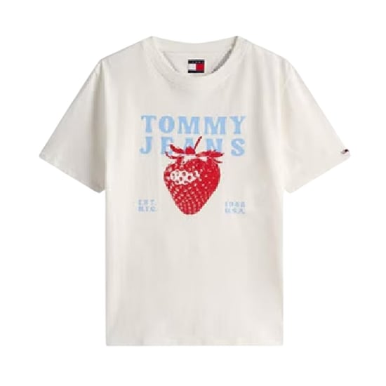 Tommy Jeans Dames Aardbei Regular T-Shirt (Ecru) - Image 1
