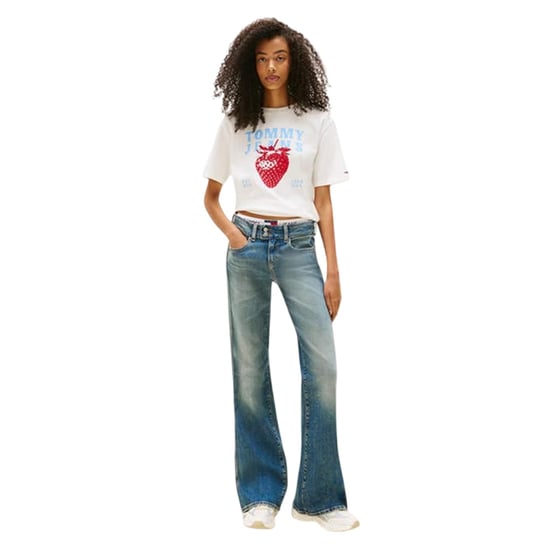 Tommy Jeans Dames Aardbei Regular T-Shirt (Ecru) - Image 3