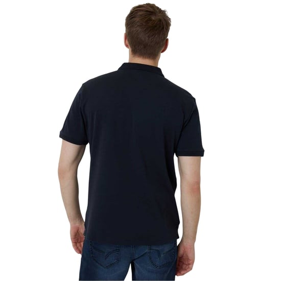 Threadbare Mens Regular Rolled Short Sleeves Polo Shirt (Navy) - Image 2