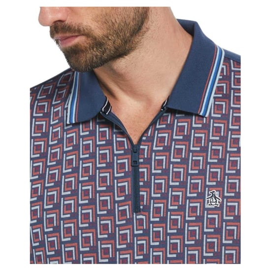 Original Penguin Mens Short-Sleeved Polo Shirt (Sargasso Sea) - Image 3