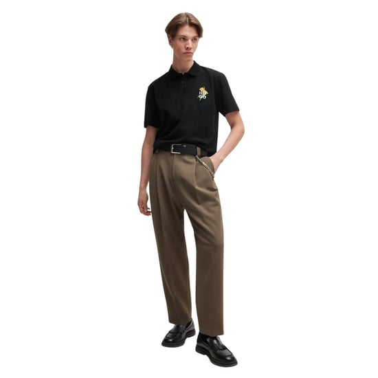 Hugo Boss Mens Regular Short-Sleeved Polo Shirt (Black) - Image 1