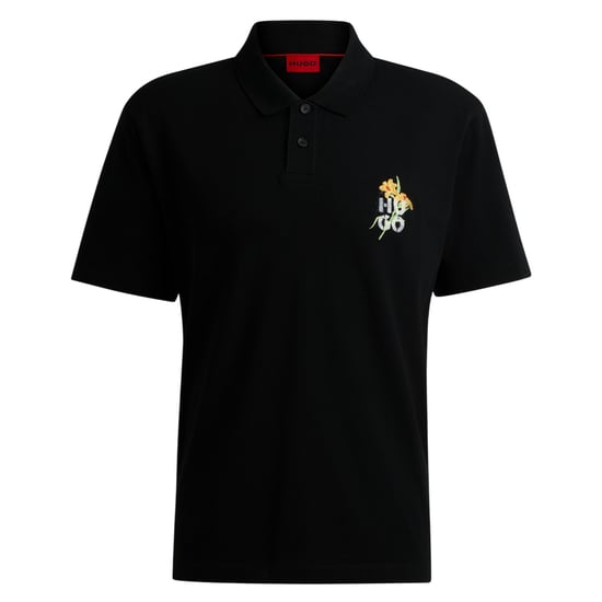 Hugo Boss Mens Regular Short-Sleeved Polo Shirt (Black) - Image 2