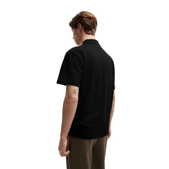 Hugo Boss Mens Regular Short-Sleeved Polo Shirt (Black) - Image 3