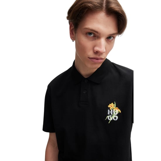 Hugo Boss Mens Regular Short-Sleeved Polo Shirt (Black) - Image 4