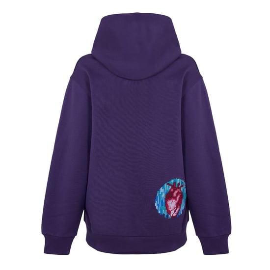 Diadora Dames/Dames Oog Polycotton Hoodie (Paars) - Image 2