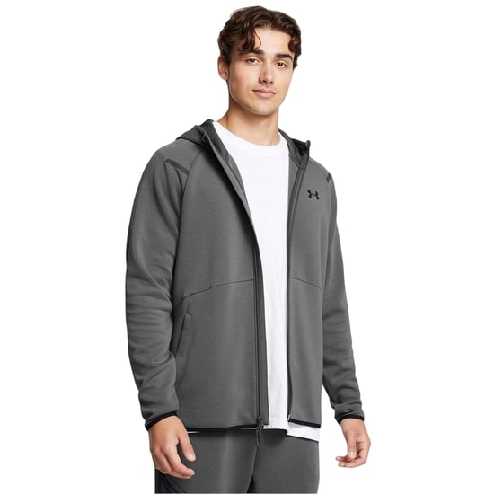 Under Armour Mens Unstoppable Hoodie med full dragkedja (Vit Castlerock) - Image 1