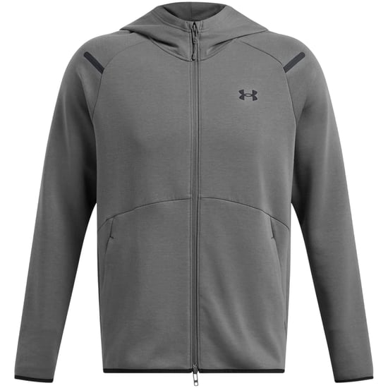 Under Armour Mens Unstoppable Hoodie med full dragkedja (Vit Castlerock) - Image 2