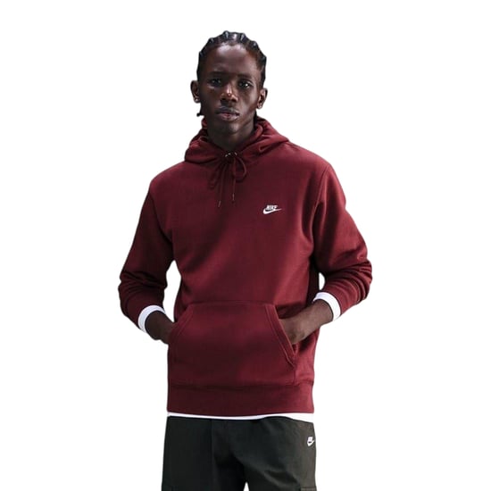 Nike Mens Club Fleece Pullover Hoodie (Team Red) - Image 2