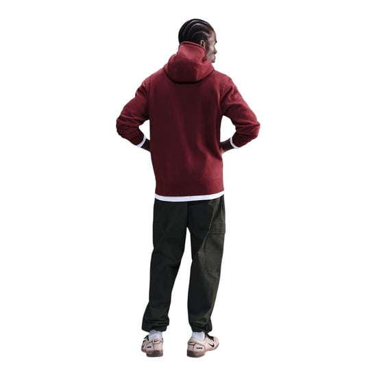 Nike Mens Club Fleece Pullover Hoodie (Team Red) - Image 4