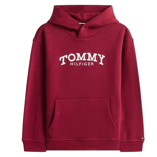 Tommy Hilfiger Kinder/Kids Logo Hooded Trekkoord Hoodie (Kersenrood) - Image 2