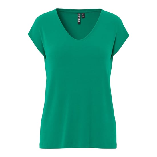 Pieces Pckamala gebreid T-shirt met V-hals voor dames (Pepergroen) - Image 2