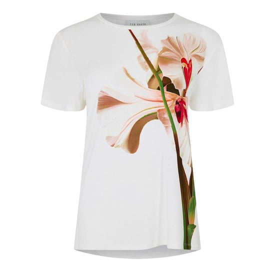 Ted Baker Dames/Dames Bloem Slim T-shirt (Naakt Roze) - Image 1