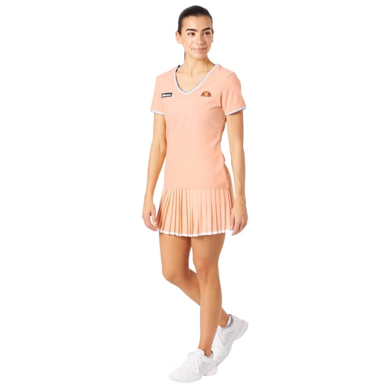 Ellesse T-shirt med V-ringning för kvinnor och damer (Ljusorange) - Image 4