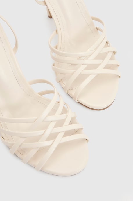 Strappy Cage Front High Stiletto Heels - Image 5