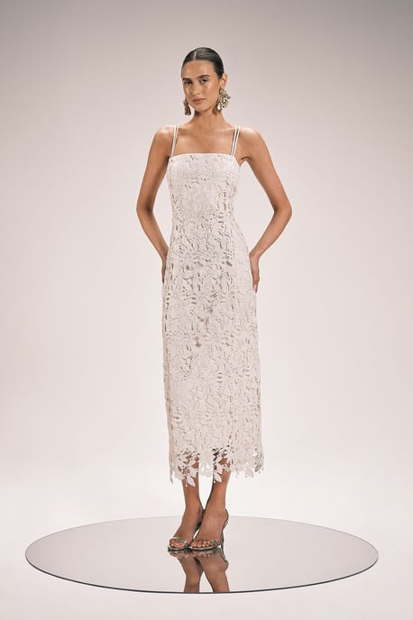 Petite Lace Detail Strappy Midi Dress - Image 1