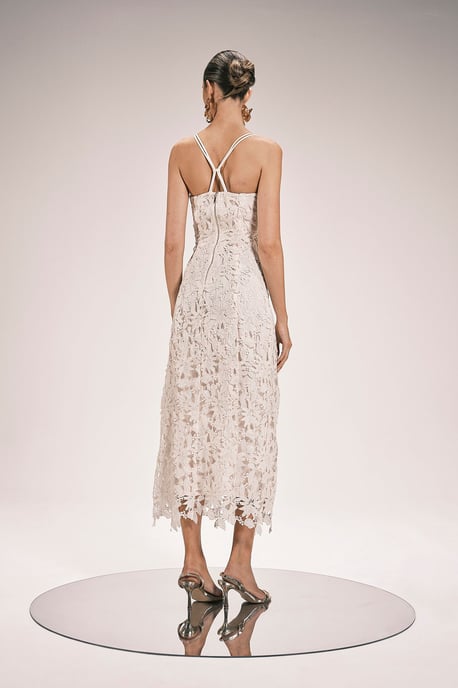 Petite Lace Detail Strappy Midi Dress - Image 4
