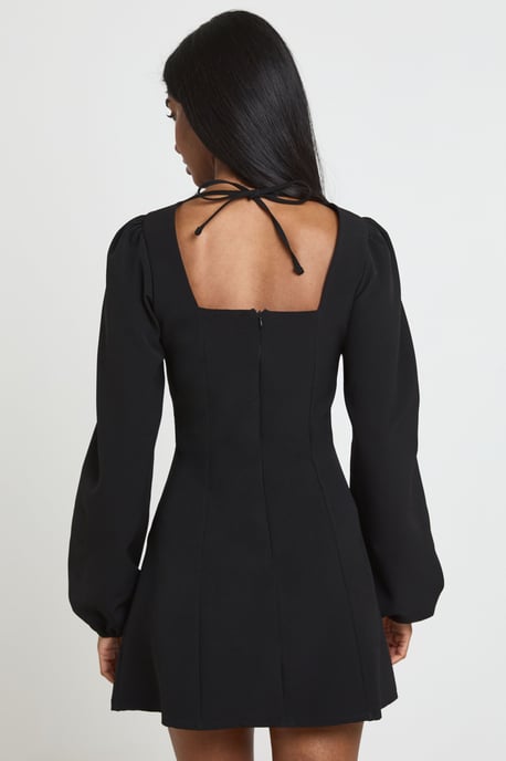 Volume Sleeve Fit & Flare Mini Dress - Image 2