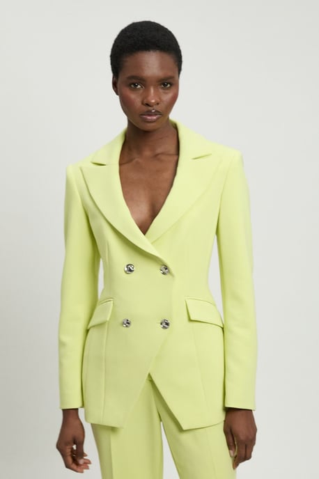 Compact Stretch Double Breasted Blazer - Image 1