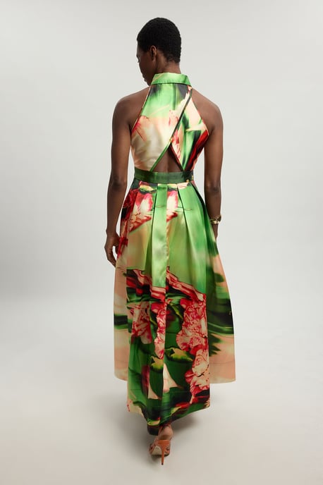 Blurred Orchid Twill Collared Maxi Dress - Image 3