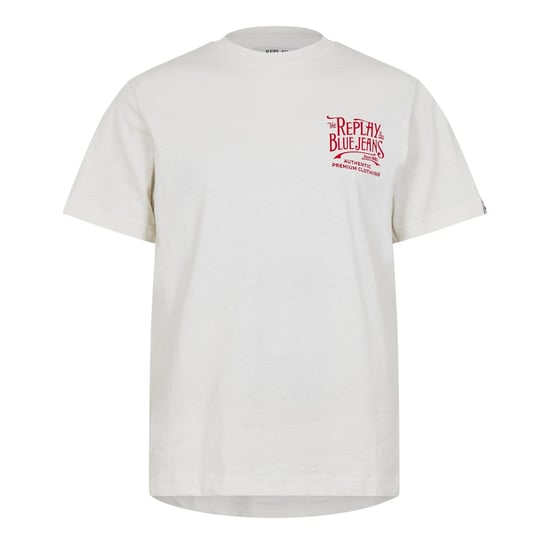 Replay Mens Back Jeans Logo T-Shirt (White) - Image 1