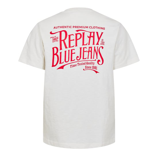 Replay Mens Back Jeans Logo T-Shirt (White) - Image 2