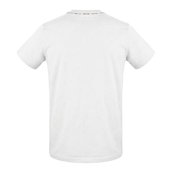Aquascutum Mens Logo Crew Neck Regular T-Shirt (Vit) - Image 2