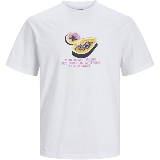 Jack And Jones Heren Papaya Ronde Hals T-Shirt (Helder Wit) - Image 1
