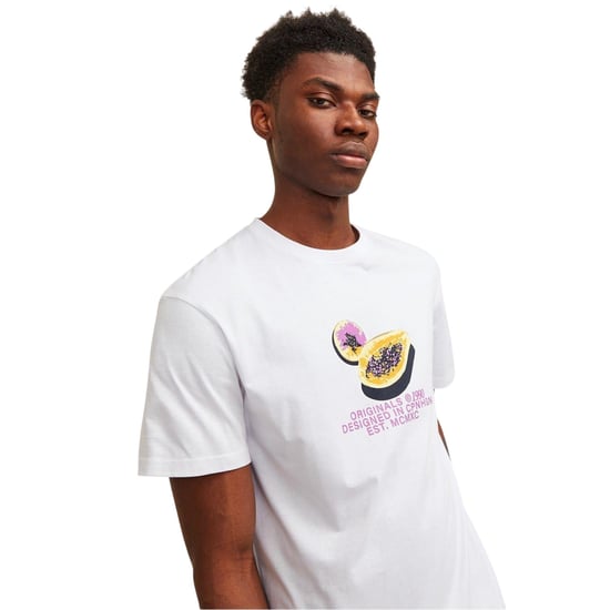 Jack And Jones Heren Papaya Ronde Hals T-Shirt (Helder Wit) - Image 4