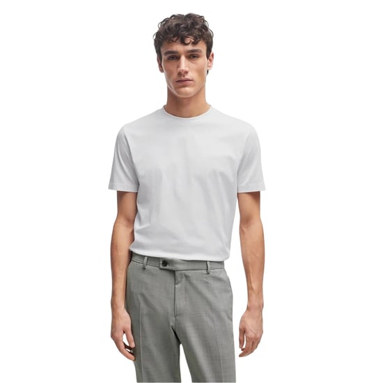 Boss Mens Hbb Thompson Tonal Logo T-Shirt (White) - Image 4