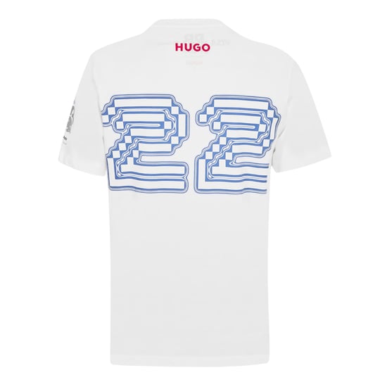Hugo Heren Tsunoda T-shirt met ronde hals, normale pasvorm (Wit) - Image 2