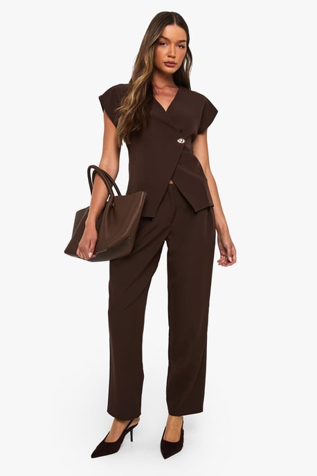 Gold Button Wrap Top - Image 3