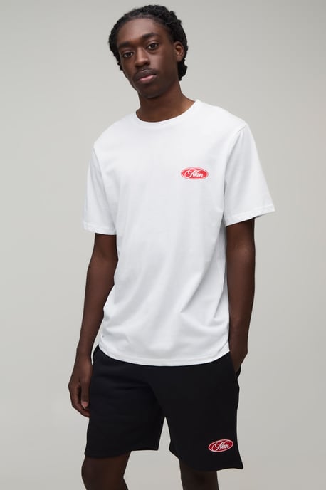 Regular Fit Man Script Print T-Shirt & Short Set - Image 1