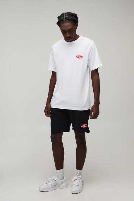 Regular Fit Man Script Print T-Shirt & Short Set - Image 4