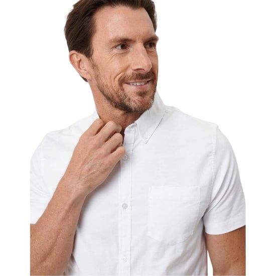 Saltwell Mens Oxford Chest Pocket Shirt (White) - Image 3
