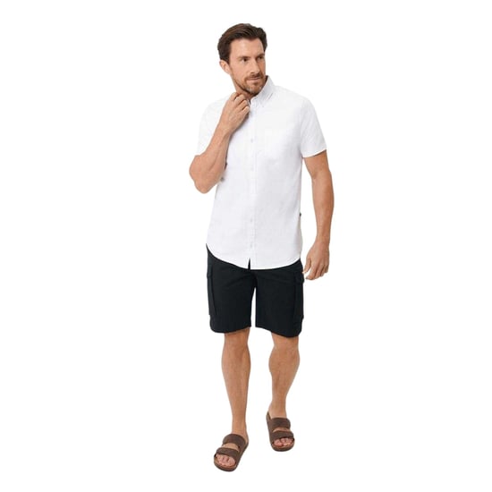 Saltwell Mens Oxford Chest Pocket Shirt (White) - Image 4