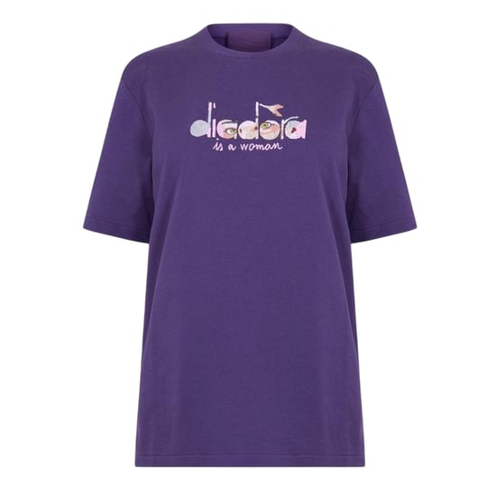 Diadora T-shirt met ronde hals voor dames (Paars) - Image 1