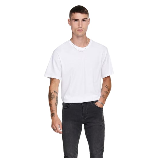 Only and Sons Heren Crew Hals Oversized T-shirt (Wit) - Image 4