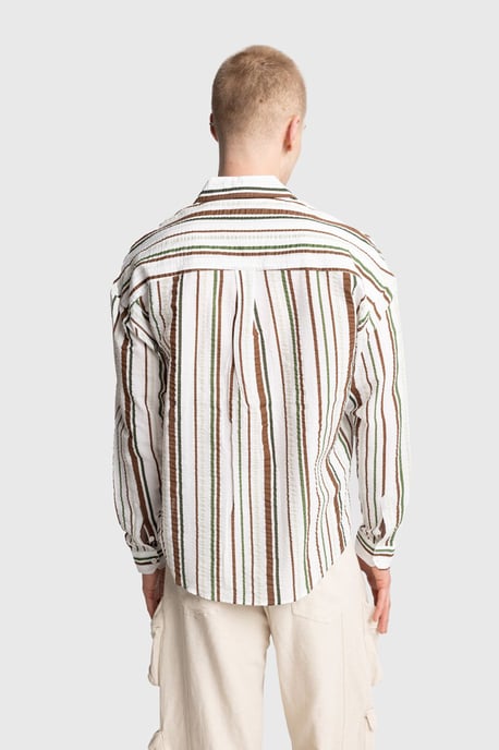 Ontspannen Pasvorm Gestreepte Katoenen Shirt - Image 5