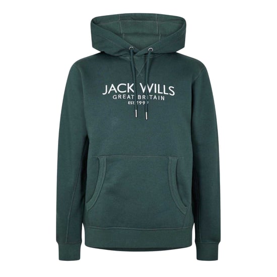 Jack Wills Heren Batsford Logo Hoodie (Pijnboom) - Image 1