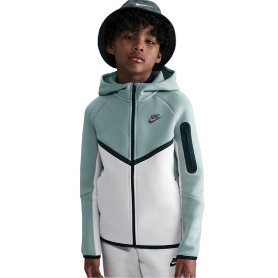 Nike Technische fleece-hoodie met doorlopende rits voor kinderen (Salie/Pruim) - Image 1