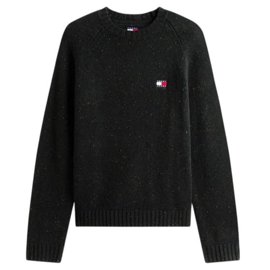 Tommy Jeans Heren-sweatshirt met badge en ronde hals (Zwart) - Image 1