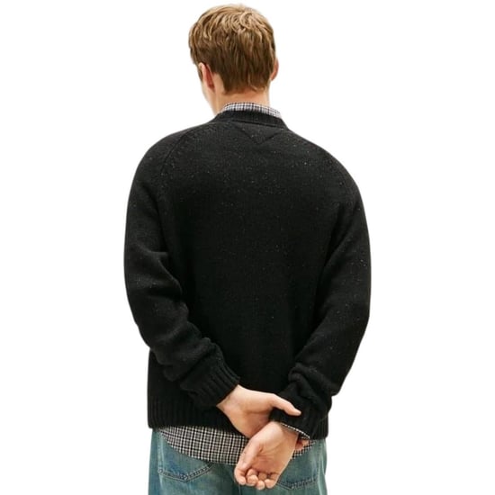 Tommy Jeans Heren-sweatshirt met badge en ronde hals (Zwart) - Image 2
