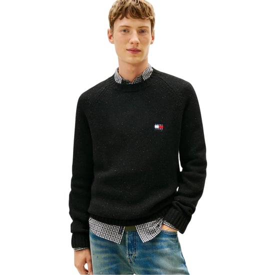 Tommy Jeans Heren-sweatshirt met badge en ronde hals (Zwart) - Image 4