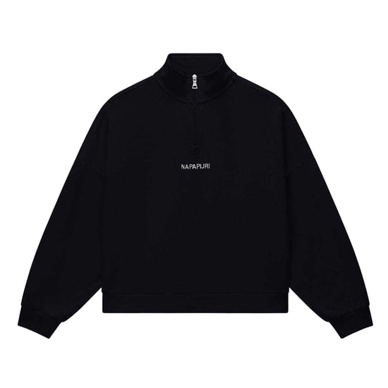 Napapijri Womens/Ladies Almas Quarter Zip Sweatshirt (Black) - Image 2