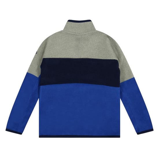 Craghoppers Barn/Kids Linden Colour Block Zip Neck Regular Sweatshirt (Bolt Blue/Grey Blue Marl) - Image 2