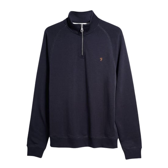 Farah Heren Quarter Zip Sweatshirt (Echte marine) - Image 1
