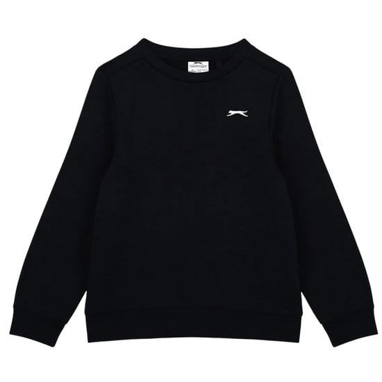 Slazenger Fleece-sweater met logo voor jongens (Zwart) - Image 1