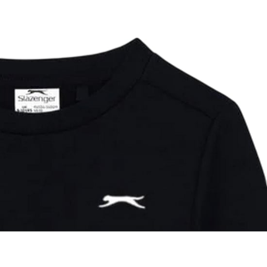 Slazenger Fleece-sweater met logo voor jongens (Zwart) - Image 3