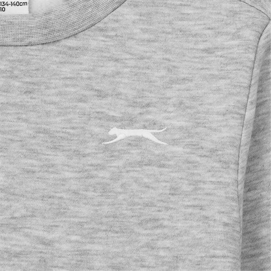 Slazenger Fleece-sweater met logo voor jongens (Grijze Mergel) - Image 3